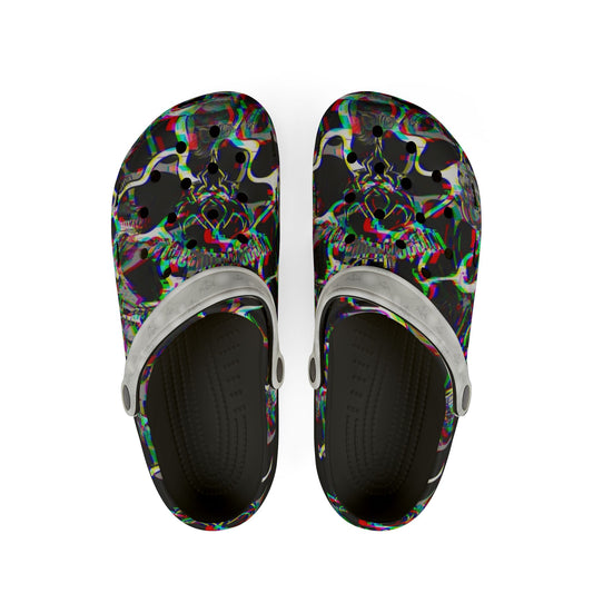 Ungodly Apparel Skull Glitch Clog