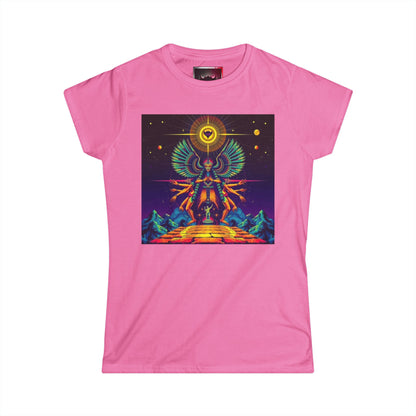 Women's Tee — Neon Cosmic Anunnaki Graphic