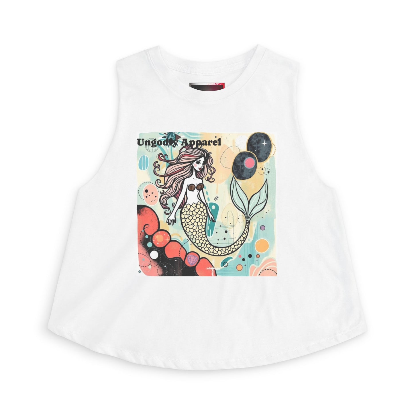 Mermaid Graphic Crop Top — Cute Whimsical Sea Girl Tank for Summer