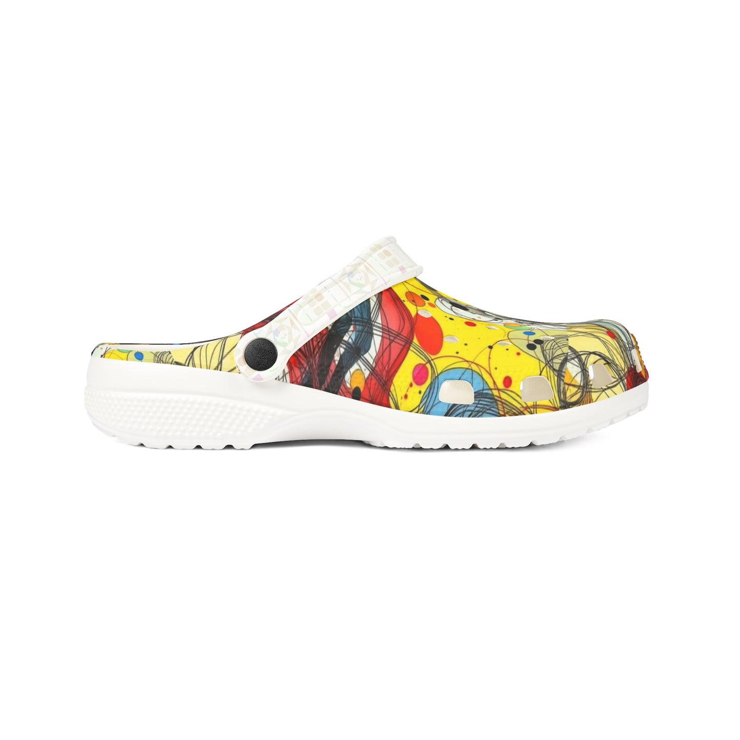 Colorful Abstract Bubble Print Foam Clogs