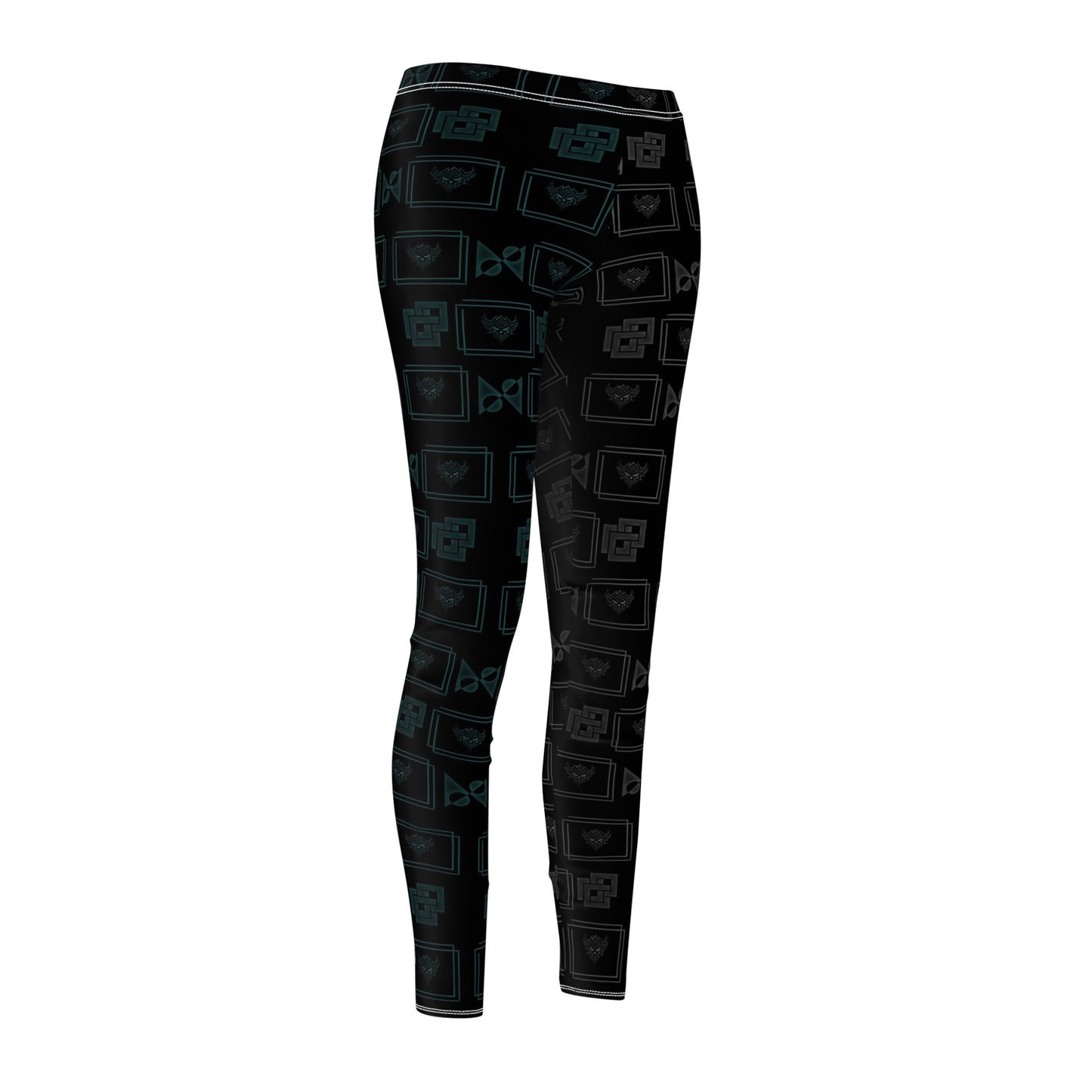 Black Ungodly Tech Pattern Leggings