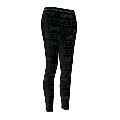 Black Ungodly Tech Pattern Leggings