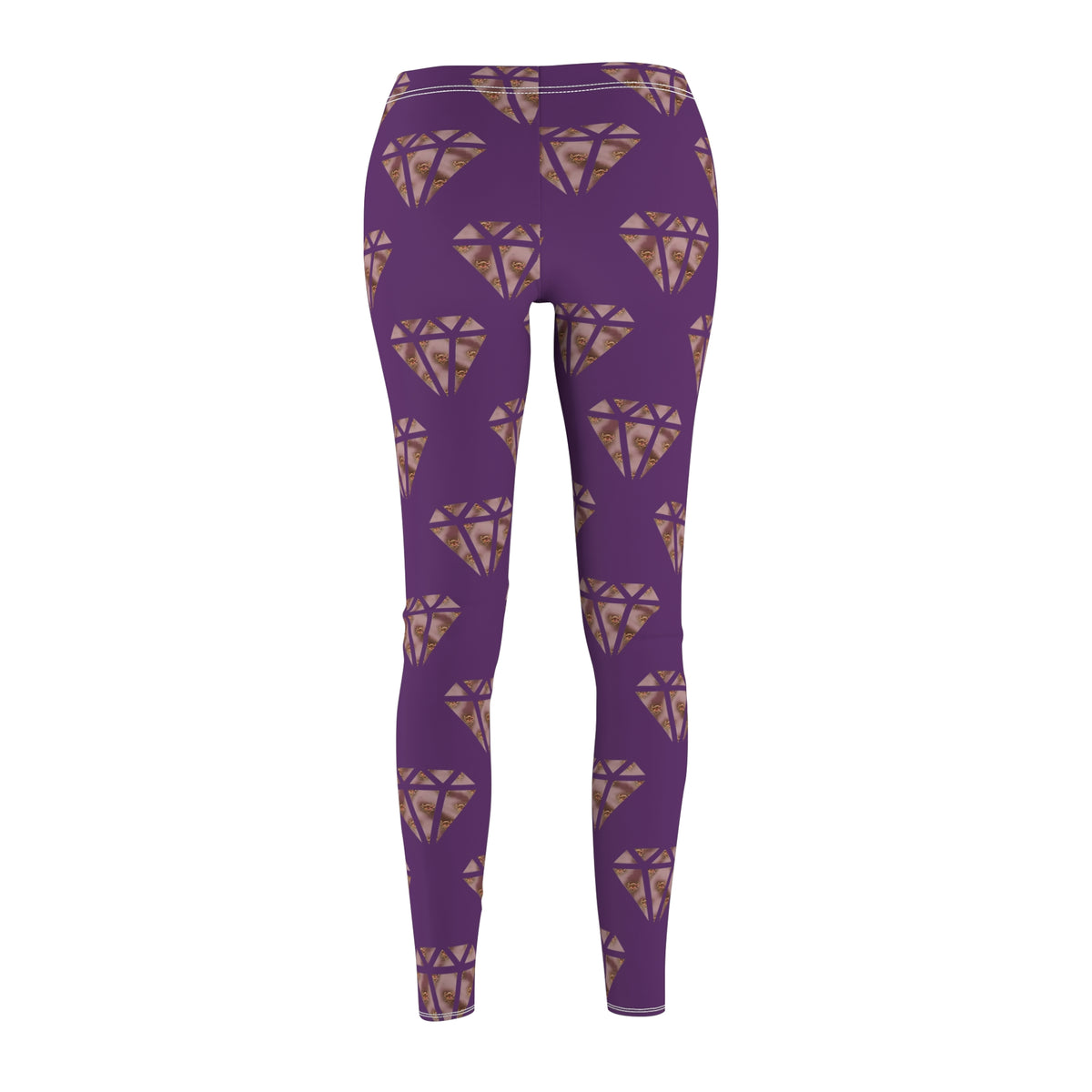 Purple Ungodly Logo Diamond Pattern Leggings