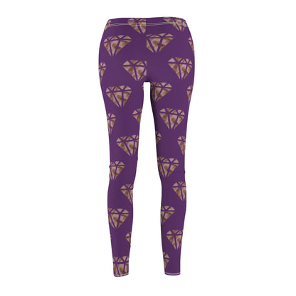 Purple Ungodly Logo Diamond Pattern Leggings