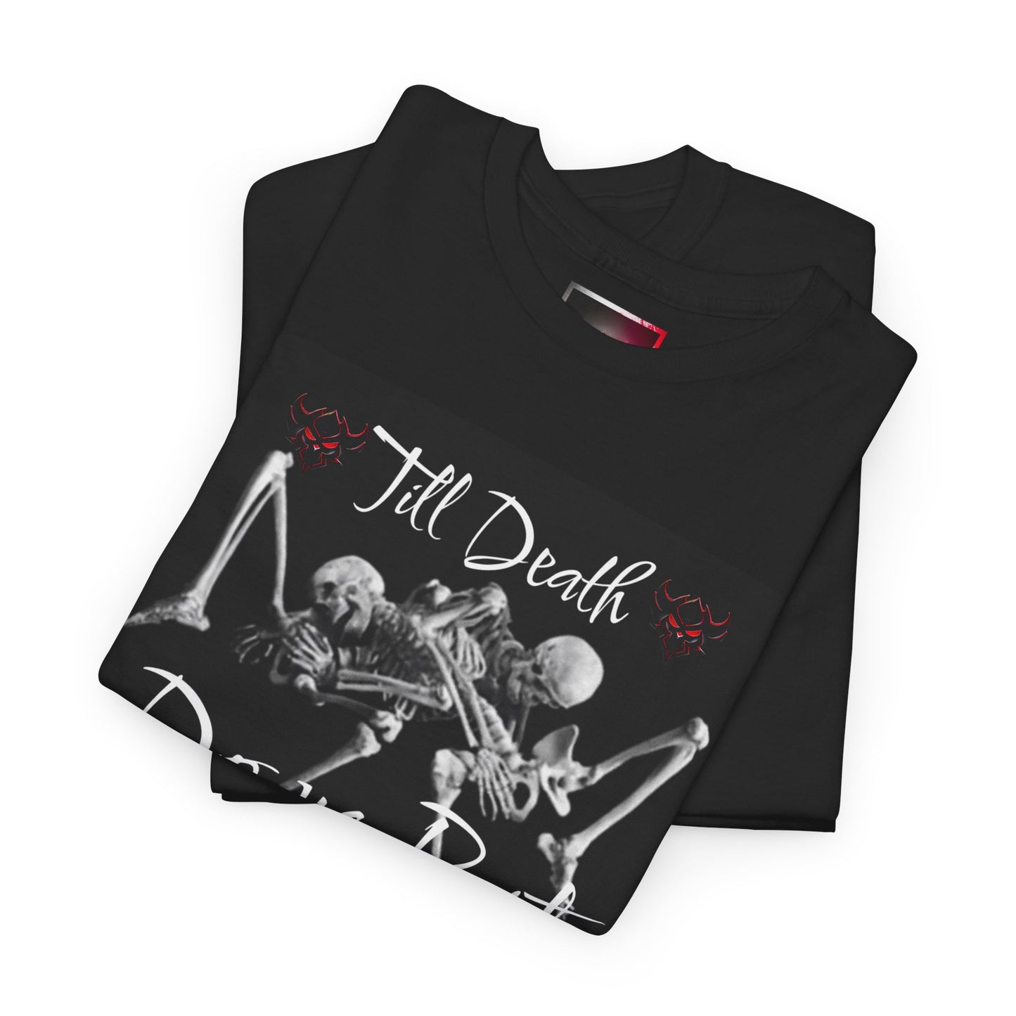Till Death Do Us Part Tee, Unisex Skeleton T-Shirt for Halloween, Couple Gift, Festive Streetwear, Gothic Style