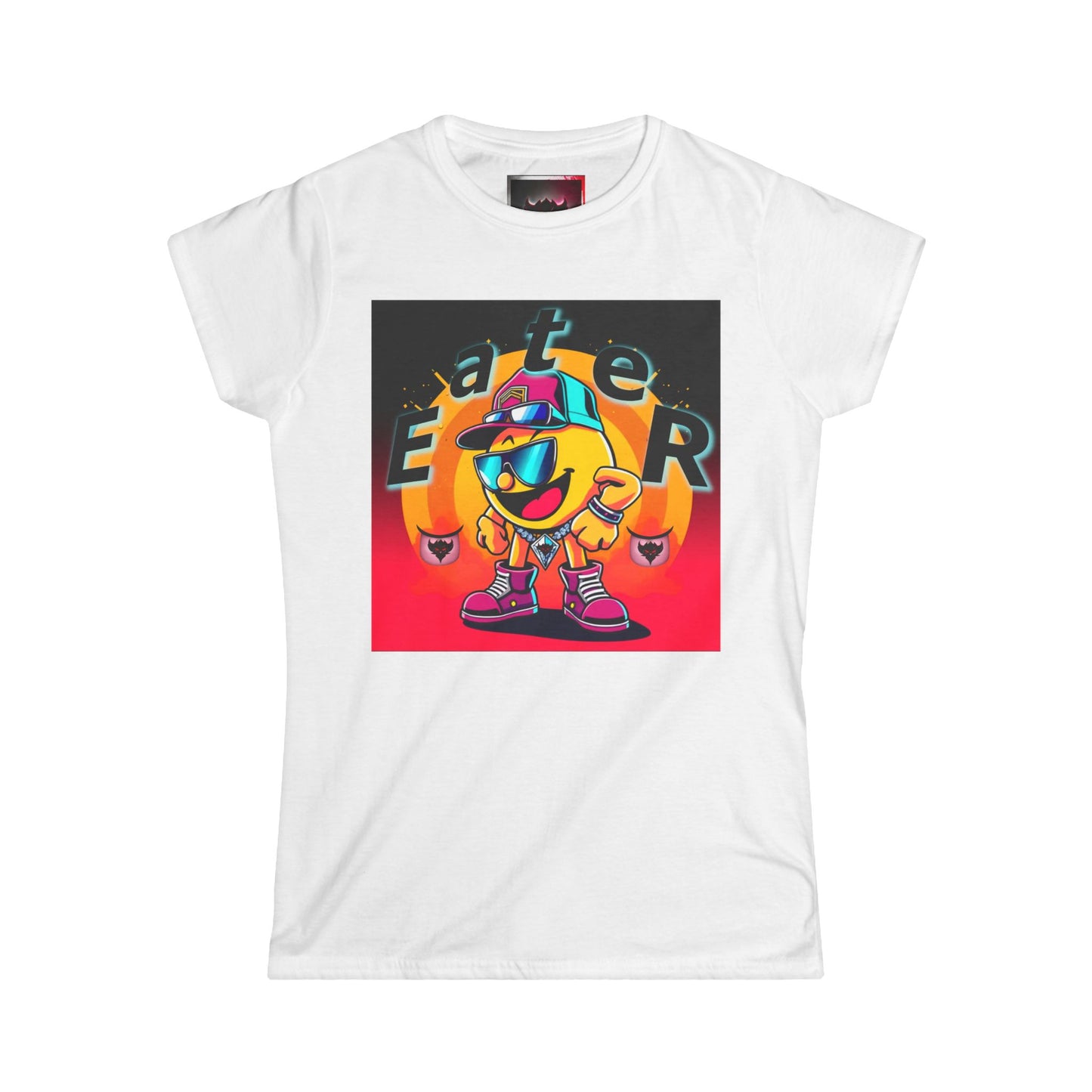 Fun Cartoon "Eater" Women's Softstyle Tee - Vibrant Graphic Tee for Casual Wear
