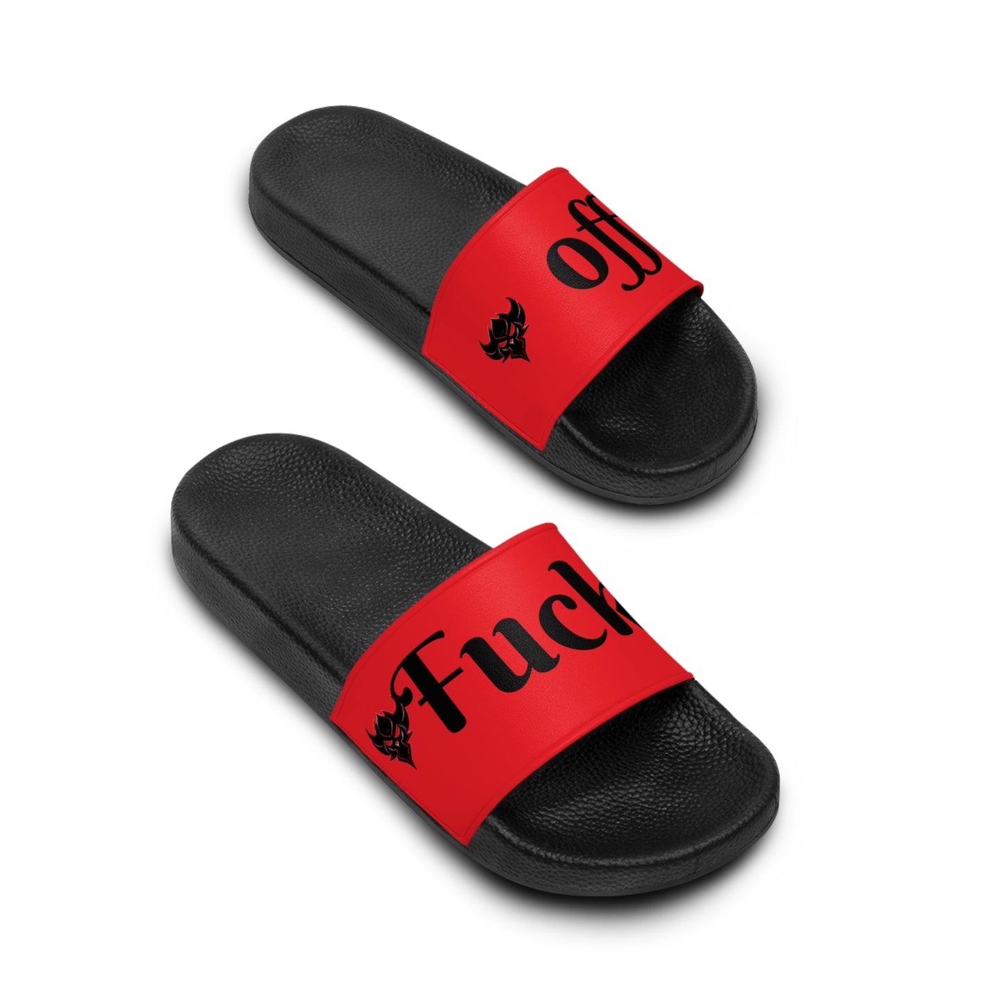 "Fuck Off" Men's Slide Sandals with Bold Design - Perfect for Summer Fun!