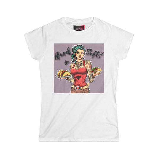 "Hard or Soft Tacos" Women's Softstyle Tee