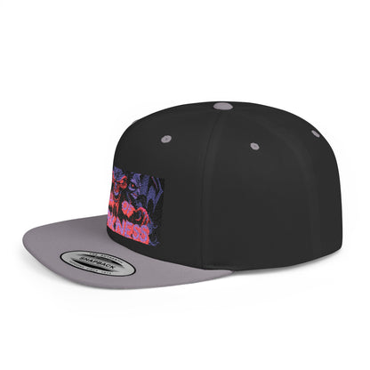 Gothic Flat Bill Snapback Hat - "Chill of Darkness"