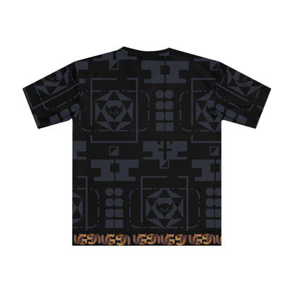 Geometric Ungodly Tech-Pattern Men's Loose T-Shirt