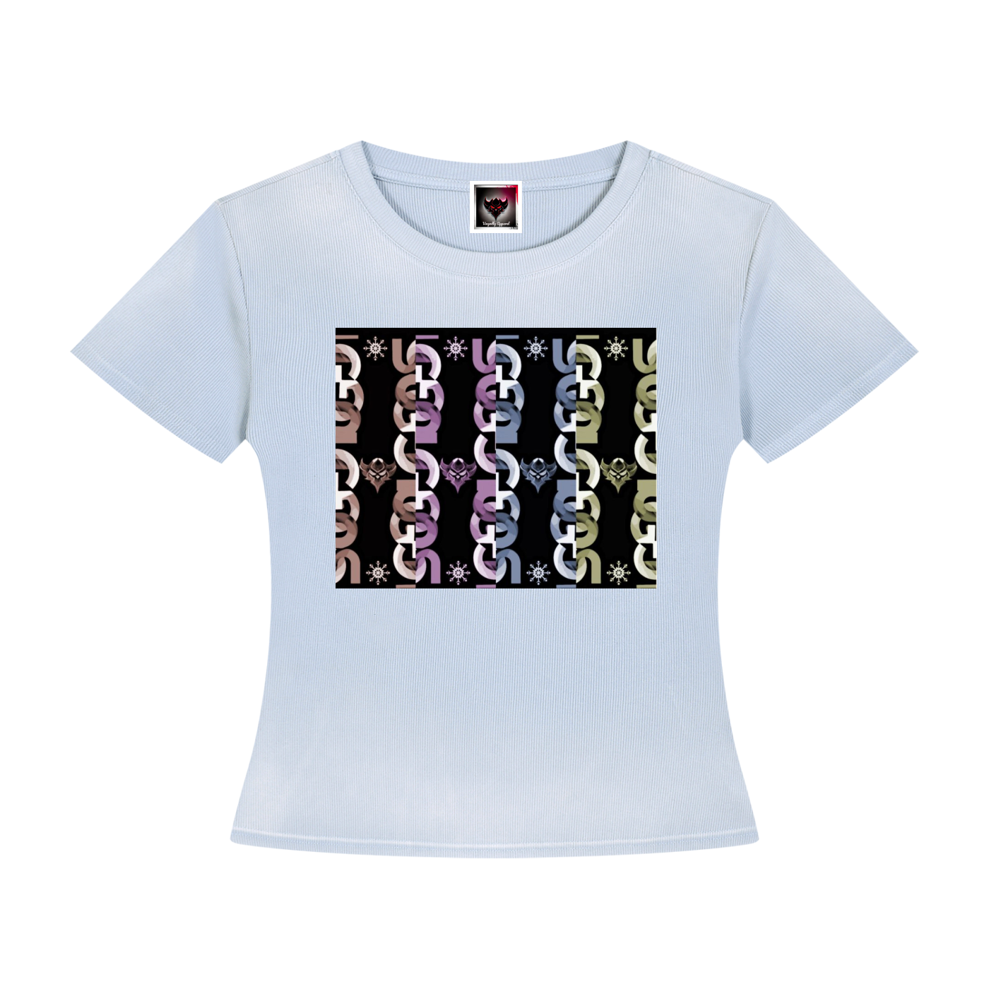Women’s "Colored UG Chain Pattern" Sunfade Washed T-Shirt