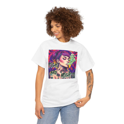 Chic Unisex Heavy Cotton Tee - 'High and Mighty' Graphic Shirt for Trendsetters