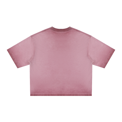 "Straight Pressure" Unisex Reverse Dyed Boxy T-Shirt