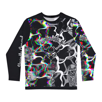 Ungodly Glitch Skull Long Sleeve Shirt