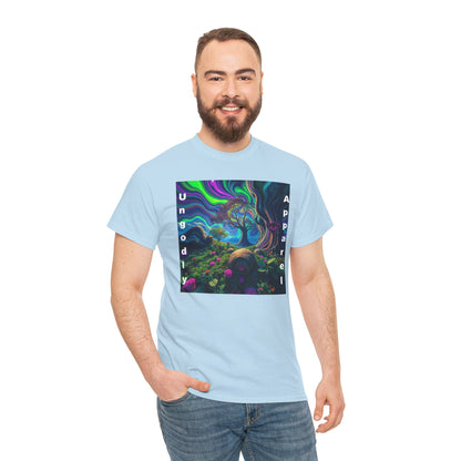 Ungodly Apparel Unisex Heavy Cotton Tee - Vibrant Nature Design