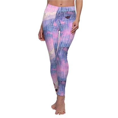 "Wataa" Watercolor Women’s Leggings | Yoga Pants, Activewear, Fitness, Casual, Gift for Her