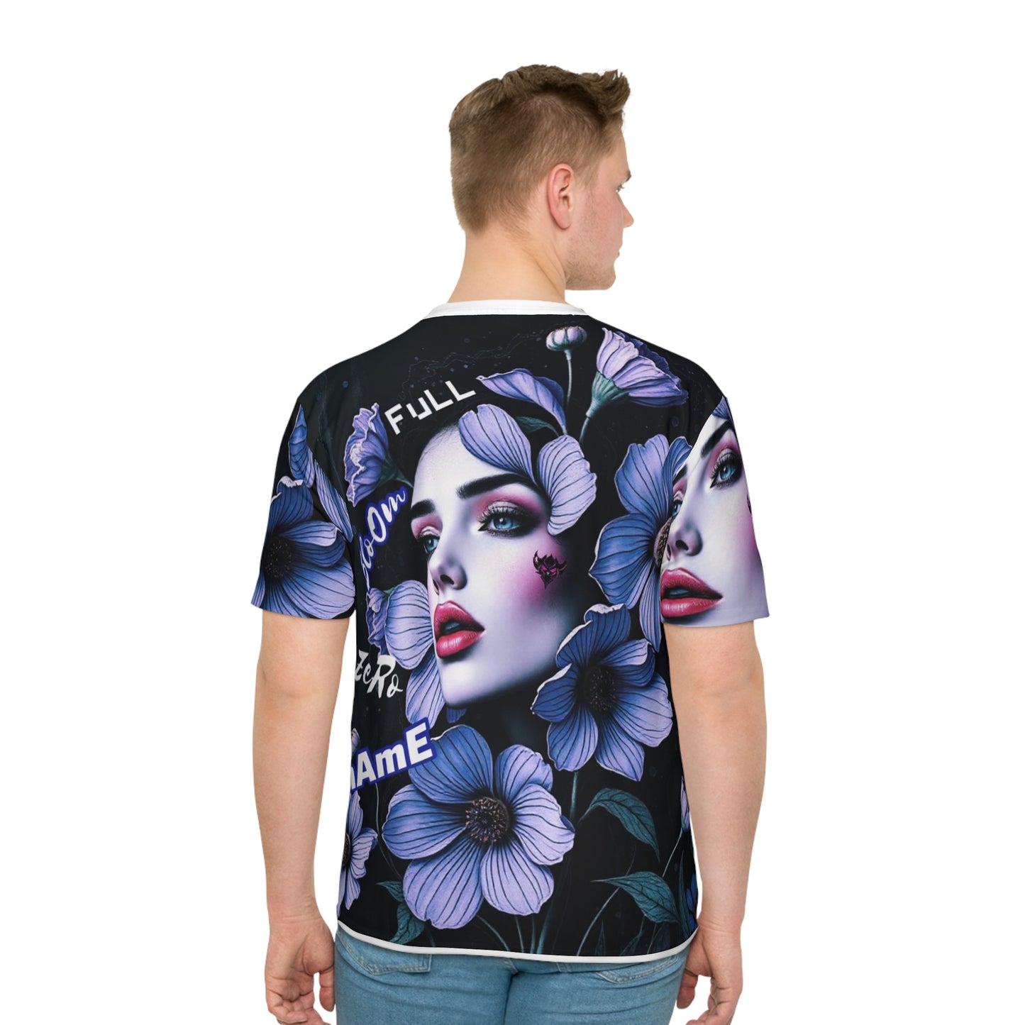 Stylish Floral Graphic T-Shirt - 'FULL BLOOM ZERO SHAME' Design