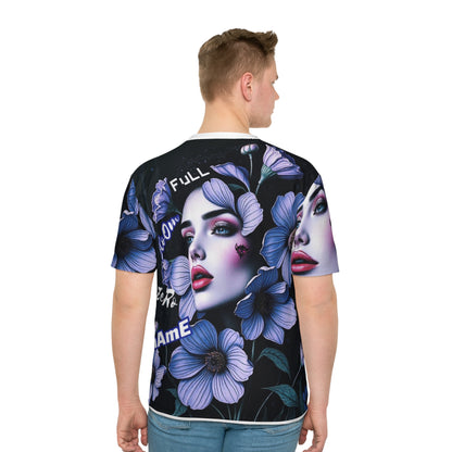 Stylish Floral Graphic T-Shirt - 'FULL BLOOM ZERO SHAME' Design