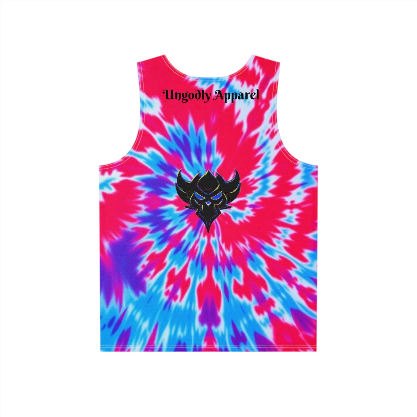 Men's Tie-Dye Tank Top - "Fireworks & F-Bombs" Design, Summer Party Outfit, Festival Wear, Casual Clothing, Gift for Him