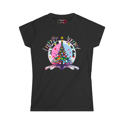Women's Tee — 'Ugly Angel' Colorful Christmas Tree Holiday Shirt