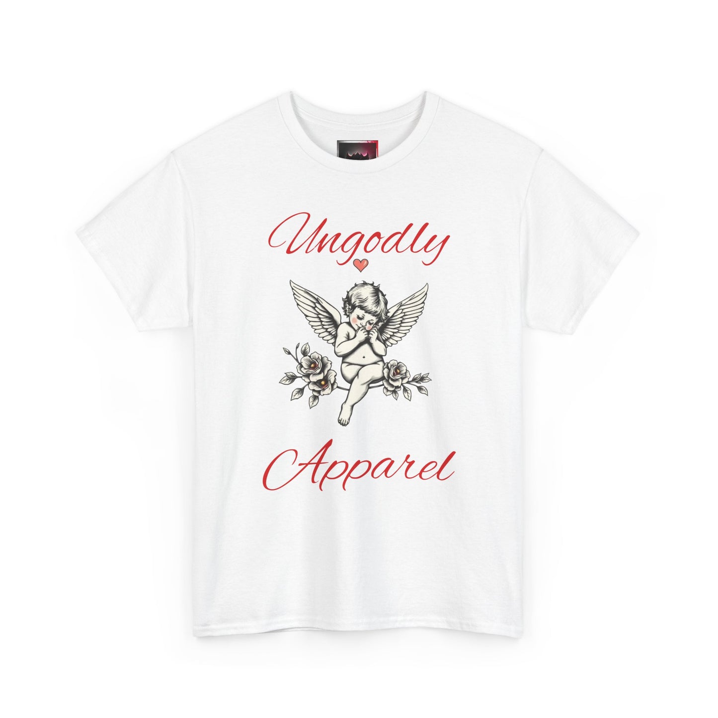 Angel Cherub Graphic Tee — "Ungodly Apparel" Vintage Rose Streetwear