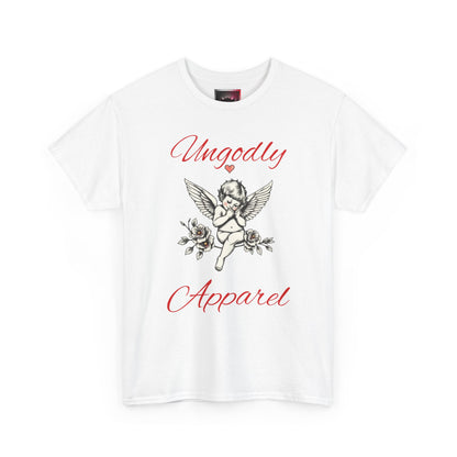 Angel Cherub Graphic Tee — "Ungodly Apparel" Vintage Rose Streetwear
