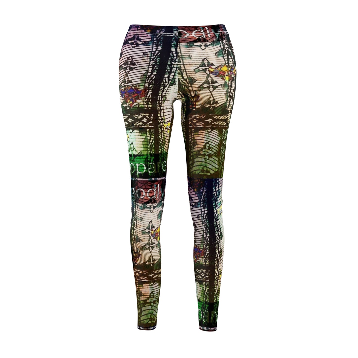 "Ungodly Apparel" Vibrant Women's AOP Casual Leggings with Artistic Print