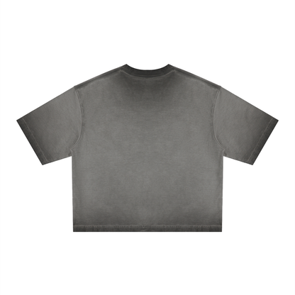 Unisex "Ungodly Apparel Slogan"  Reverse Dyed Boxy T-Shirt