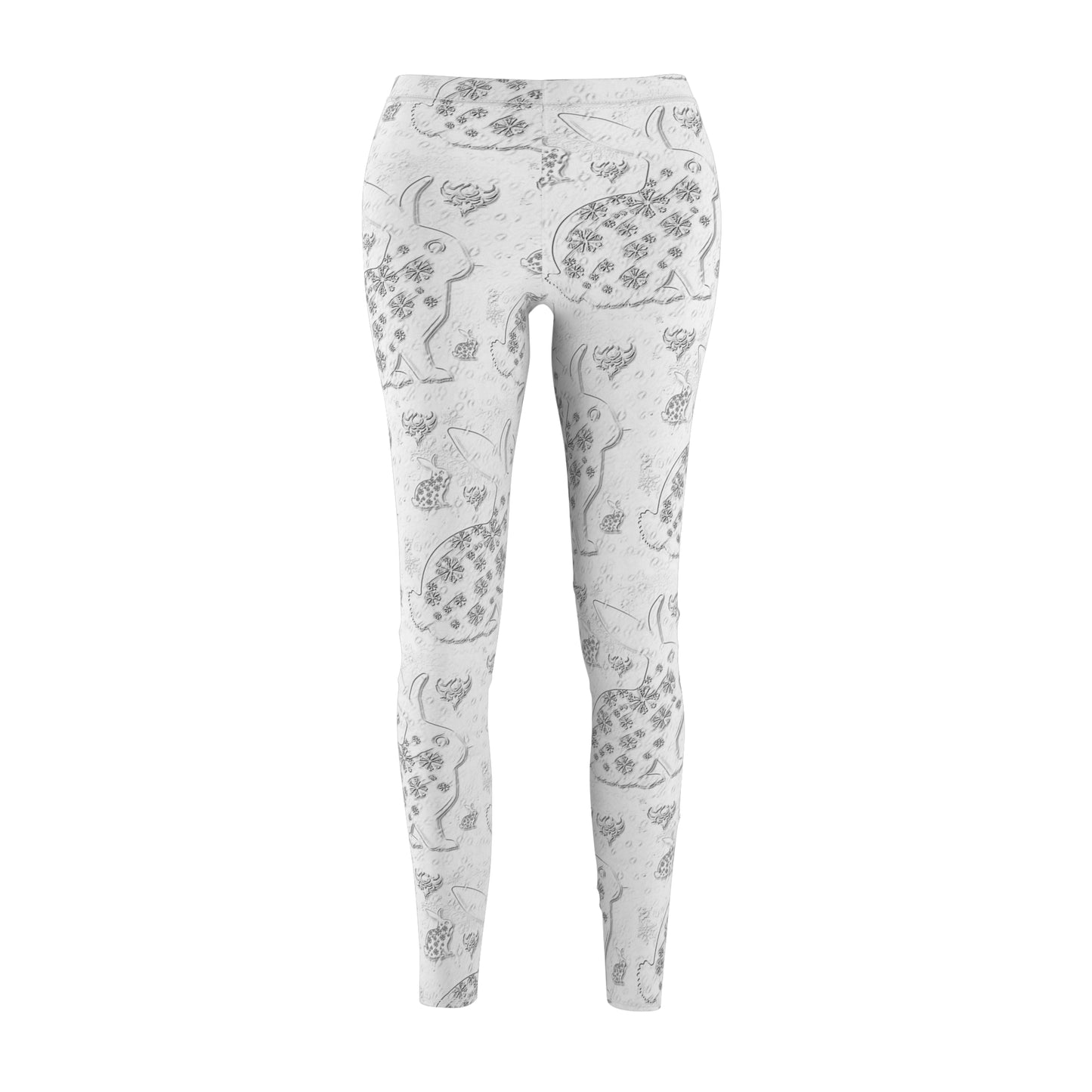 Snow Bunny Print Leggings — Women’s Casual Yoga Leggings