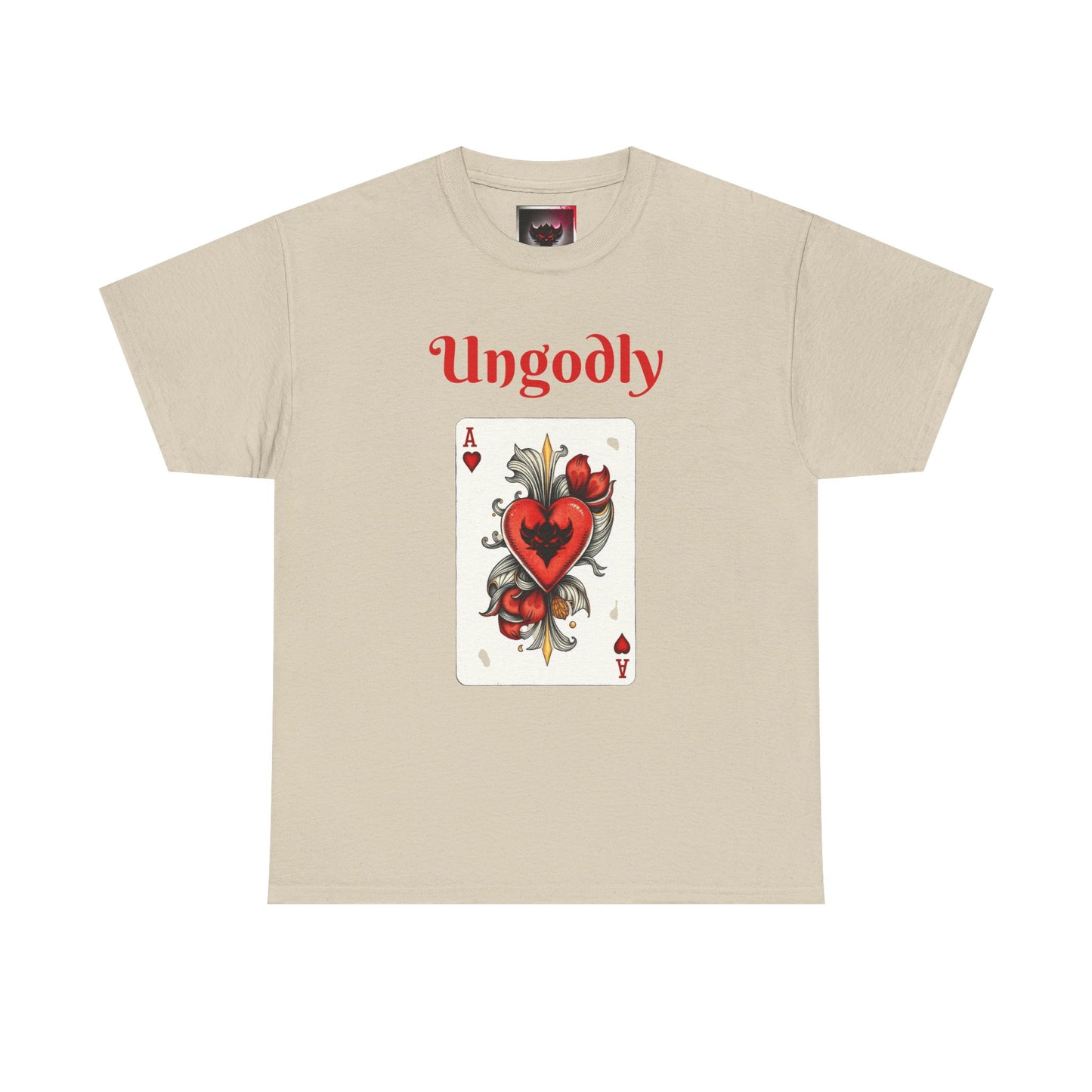 Ungodly Ace of Hearts Tee — Vintage Tattoo Card Graphic T-Shirt