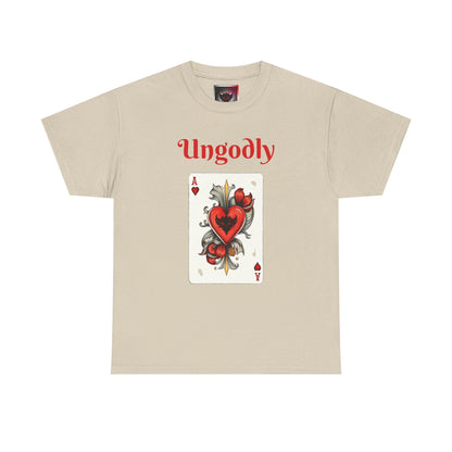 Ungodly Ace of Hearts Tee — Vintage Tattoo Card Graphic T-Shirt