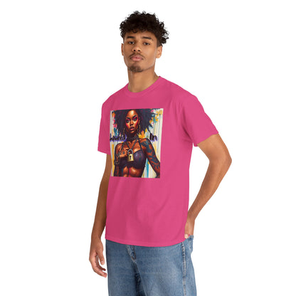 Empowered Art Unisex Heavy Cotton Tee - "Locked In" Design BLK