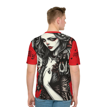 Female Wicked Clown, Gothic Graphic Tee - Unique Clown & Horror Design, Perfect for Halloween, Alternative Fashion, Casual Wear, Gift for Horror Fans