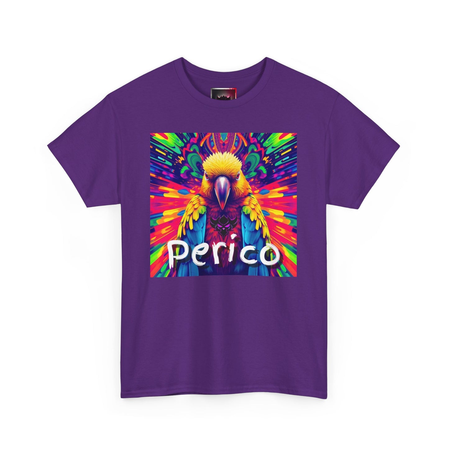"Perico" Colorful Parrot Unisex Heavy Cotton Tee - Vibrant Tropical Shirt