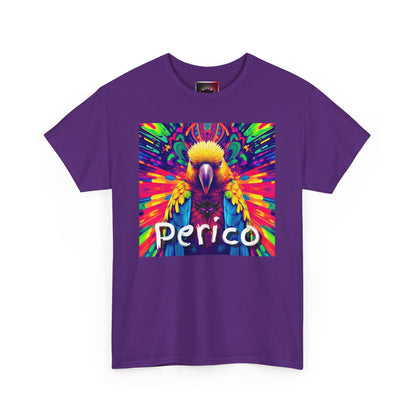 "Perico" Colorful Parrot Unisex Heavy Cotton Tee - Vibrant Tropical Shirt