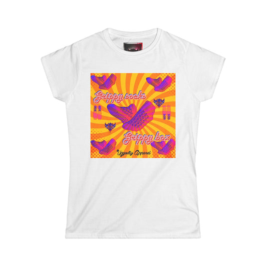 Retro Butterfly Graphic Tee — "Grippy Socks Grippy Box" Vibrant 70s-Inspired Women's Shirt