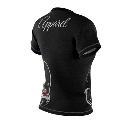 Ungodly Christmas Tee — Women's Black Holiday Cut & Sew Shirt