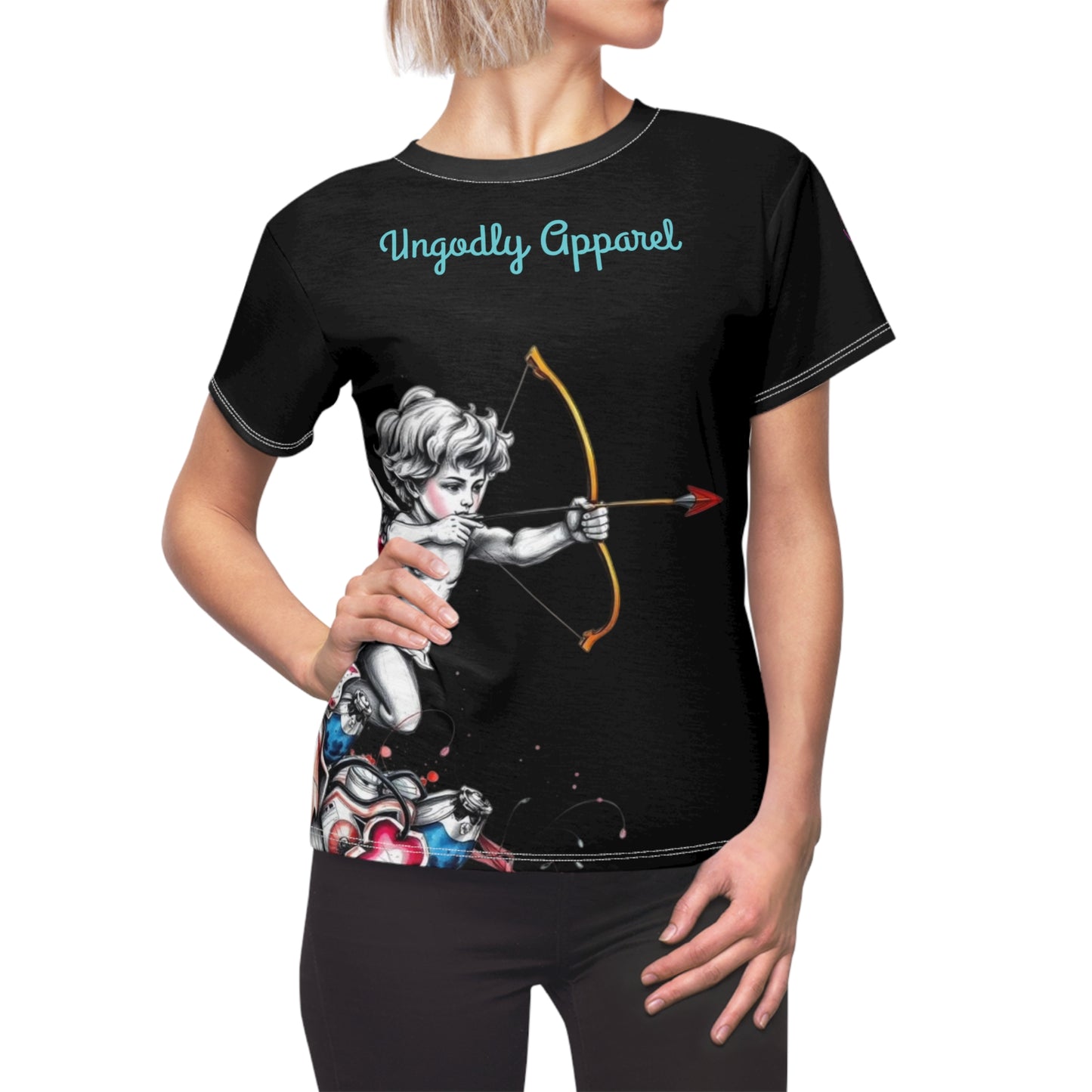 Cupid Archer Women's Tee — 'Ungodly Apparel' Graphic Cut & Sew Top