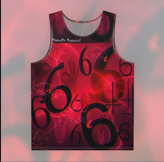 Men's Tank Top — Red Occult 666 All-Over Print