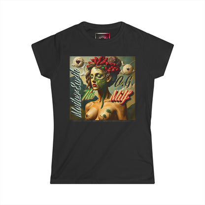 Feminine Art-Inspired Tee with 'Mother Earth: The OG Milf' Design