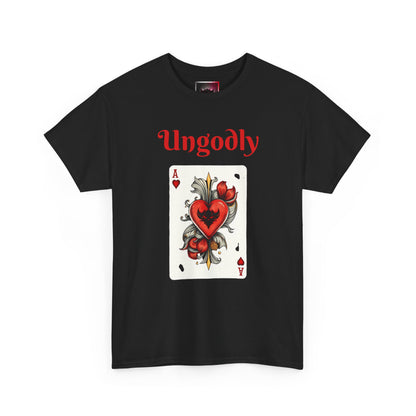 Ungodly Ace of Hearts Tee — Vintage Tattoo Card Graphic T-Shirt
