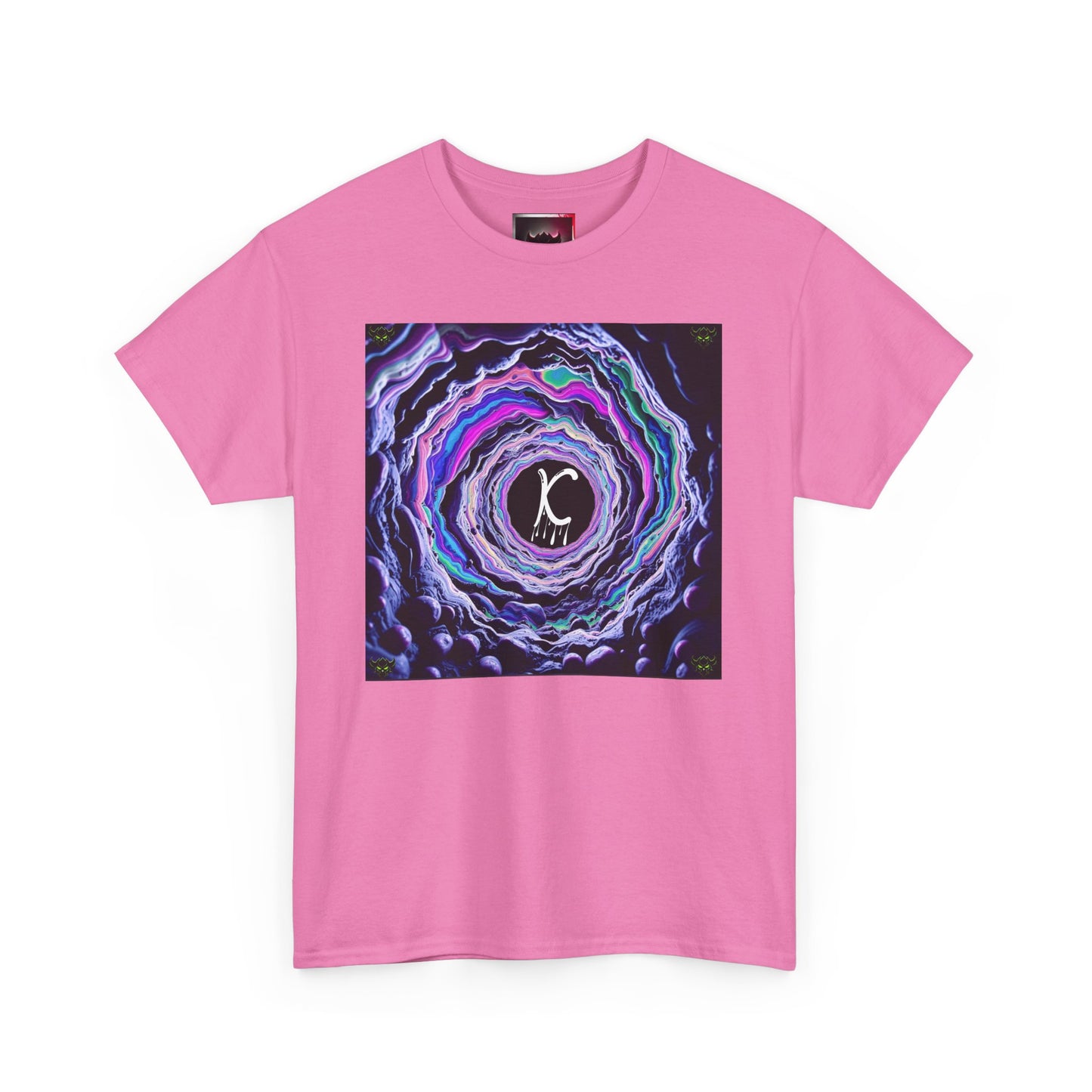 "K-Hole" Unisex Heavy Cotton Tee - Cosmic Swirl Graphic Tee for Trendy Vibes