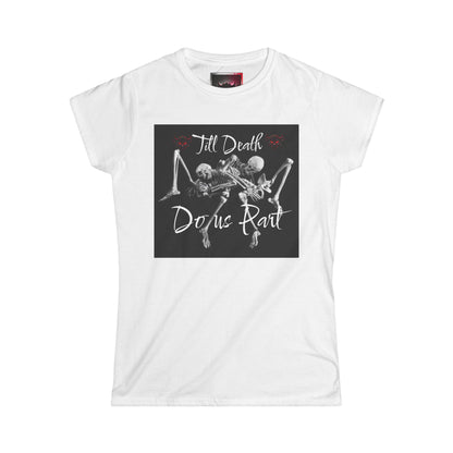 "Till Death Do Us Part" Skeleton Dance Graphic Tee, Funny Halloween Shirt, Gift Idea for Her, Spooky Season Fashion, Horror Enthusiast Tee
