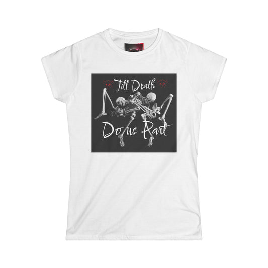 "Till Death Do Us Part" Skeleton Dance Graphic Tee, Funny Halloween Shirt, Gift Idea for Her, Spooky Season Fashion, Horror Enthusiast Tee