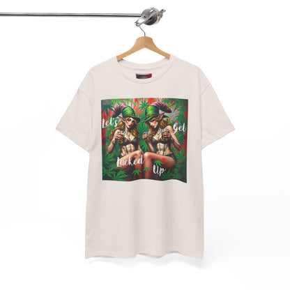 "Let's Get Lucked Up"  Unisex Heavy Cotton Tee - Fun Party T-Shirt