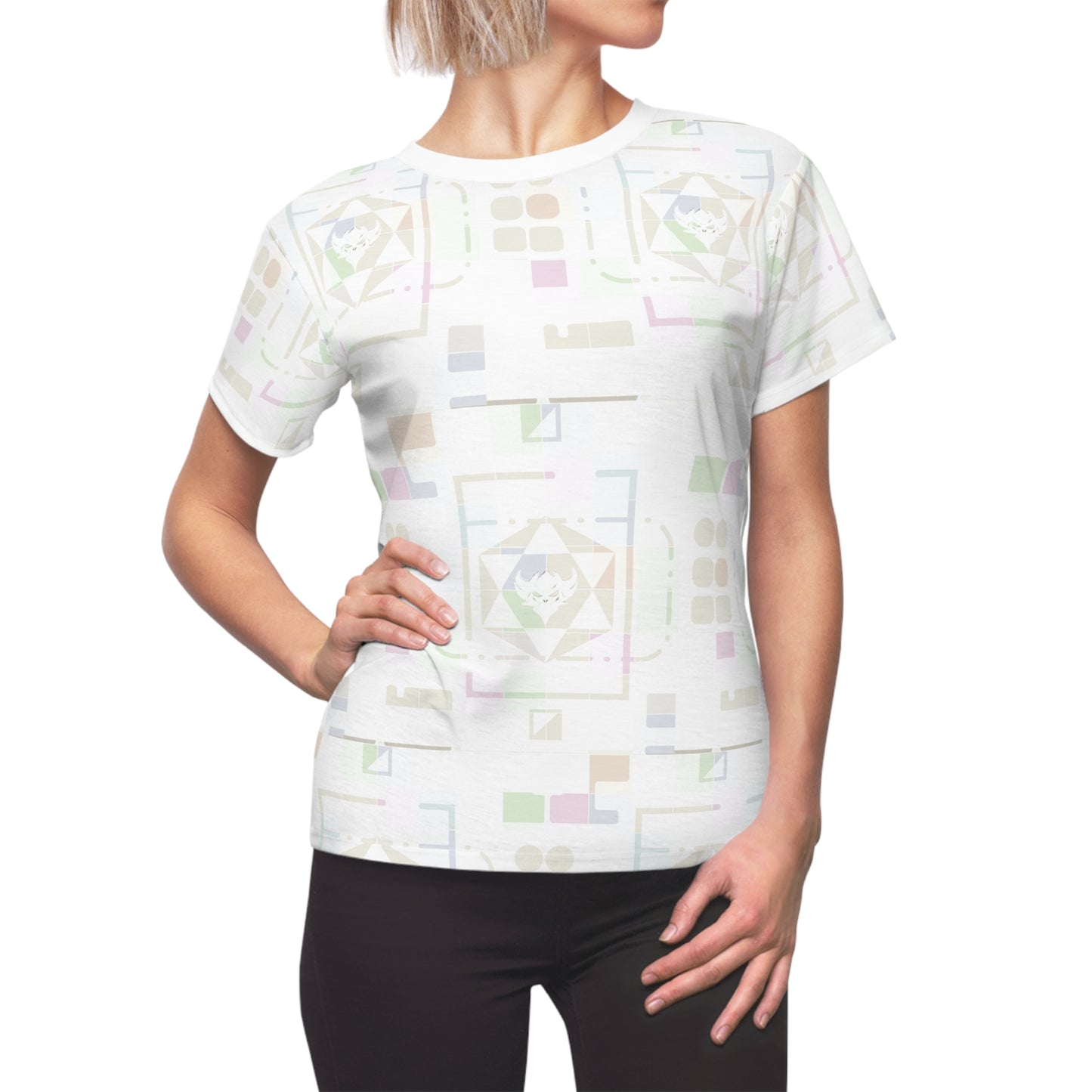 Geometric Pastel Ungodly Apparel Pattern Women's Tee