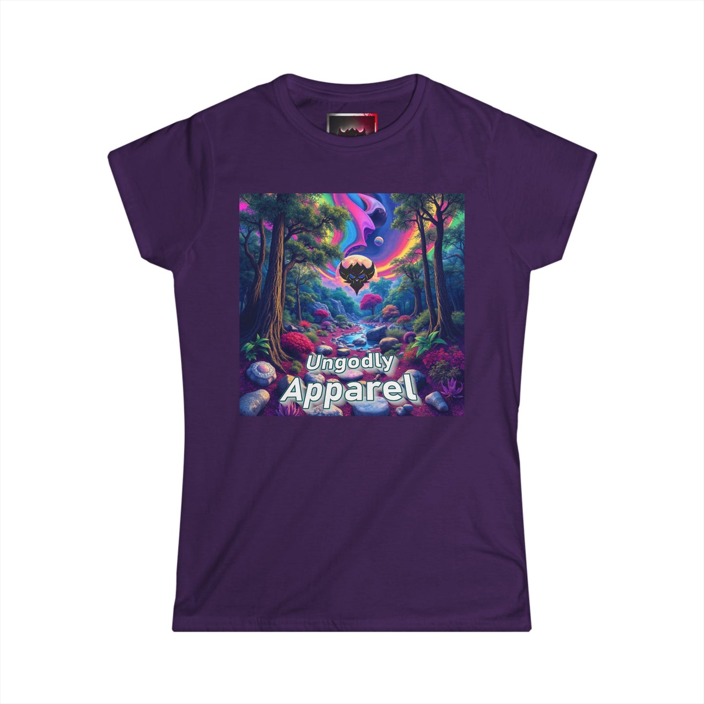 Women's Softstyle Tee - Ungodly Apparel Rainbow Forest Design