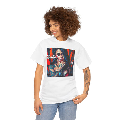 "Locked In" Graphic Unisex Heavy Cotton Tee - Stylish Tattoo Art Shirt