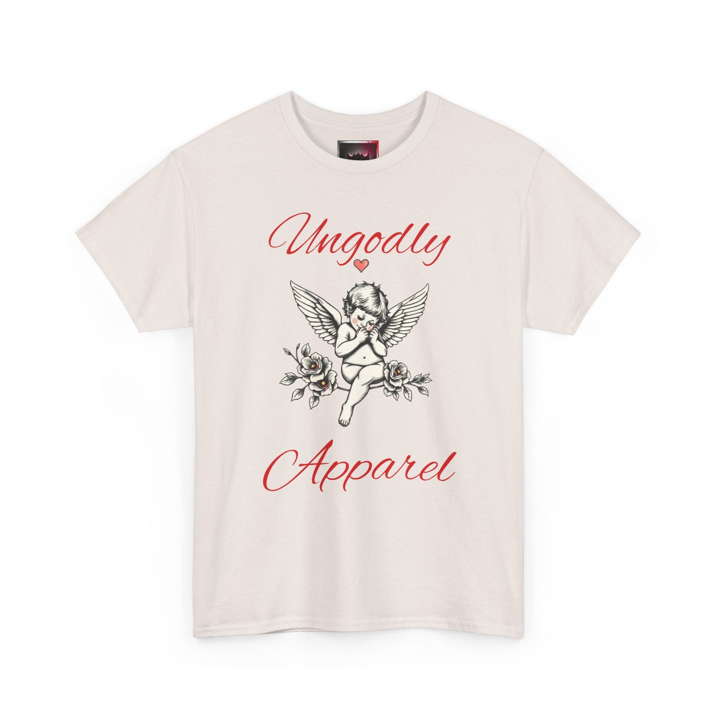 Angel Cherub Graphic Tee — "Ungodly Apparel" Vintage Rose Streetwear