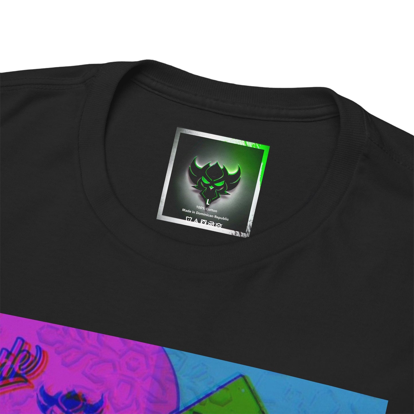 Abstract Pop-Art Graphic Tee — 'Apparel' Color Block Design